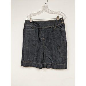 New York NY Jeans Black Skirt 12 Modest Womens Denim